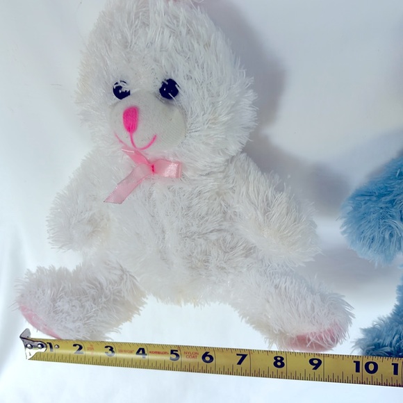 NWOT Set Of 2 Adorable Plus Easter Bunny White & Blue - Picture 5 of 8
